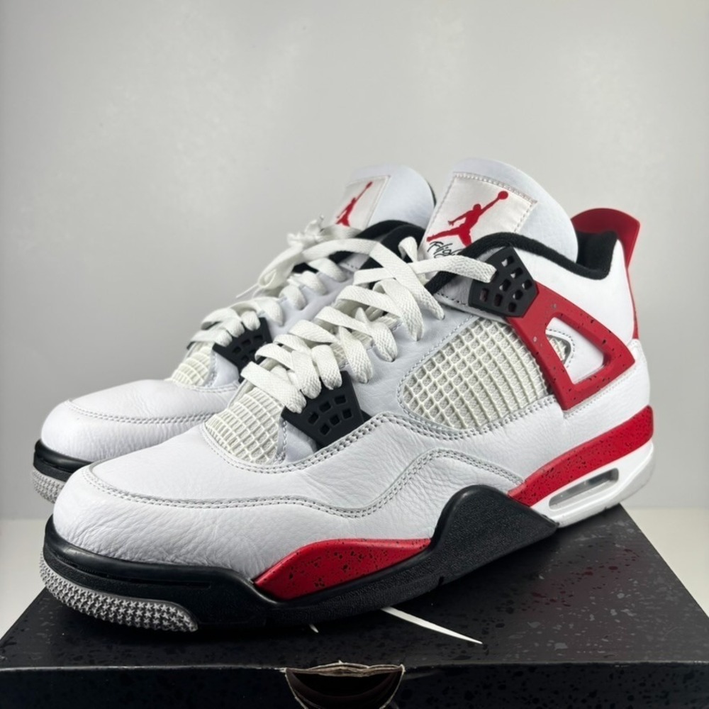 Nike Air Jordan 4 Retro "Red Cement" Men's US 13 White/Fire Red-Black DH6927-161